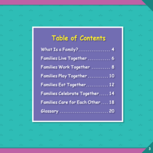 table of contents