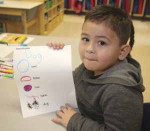 boy with drawing