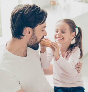 father and daughter sharing