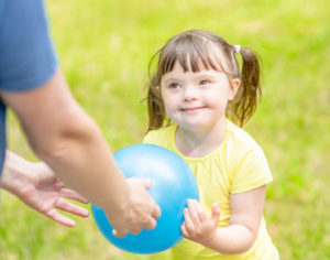 girl catching ball