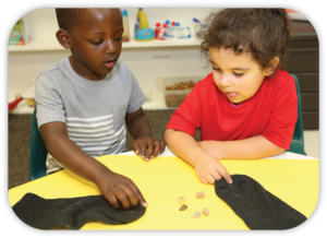 counting pebbles through socks