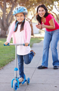 girl on scooter