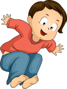 cartoon boy jumping