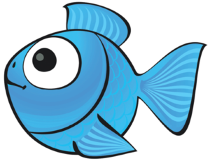 cute blue fish