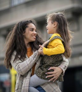 Mom and daughter together